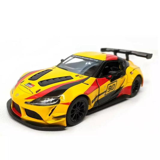 Die-Cast Racing Sports Car Toy – Metal Model with Rear Spoiler