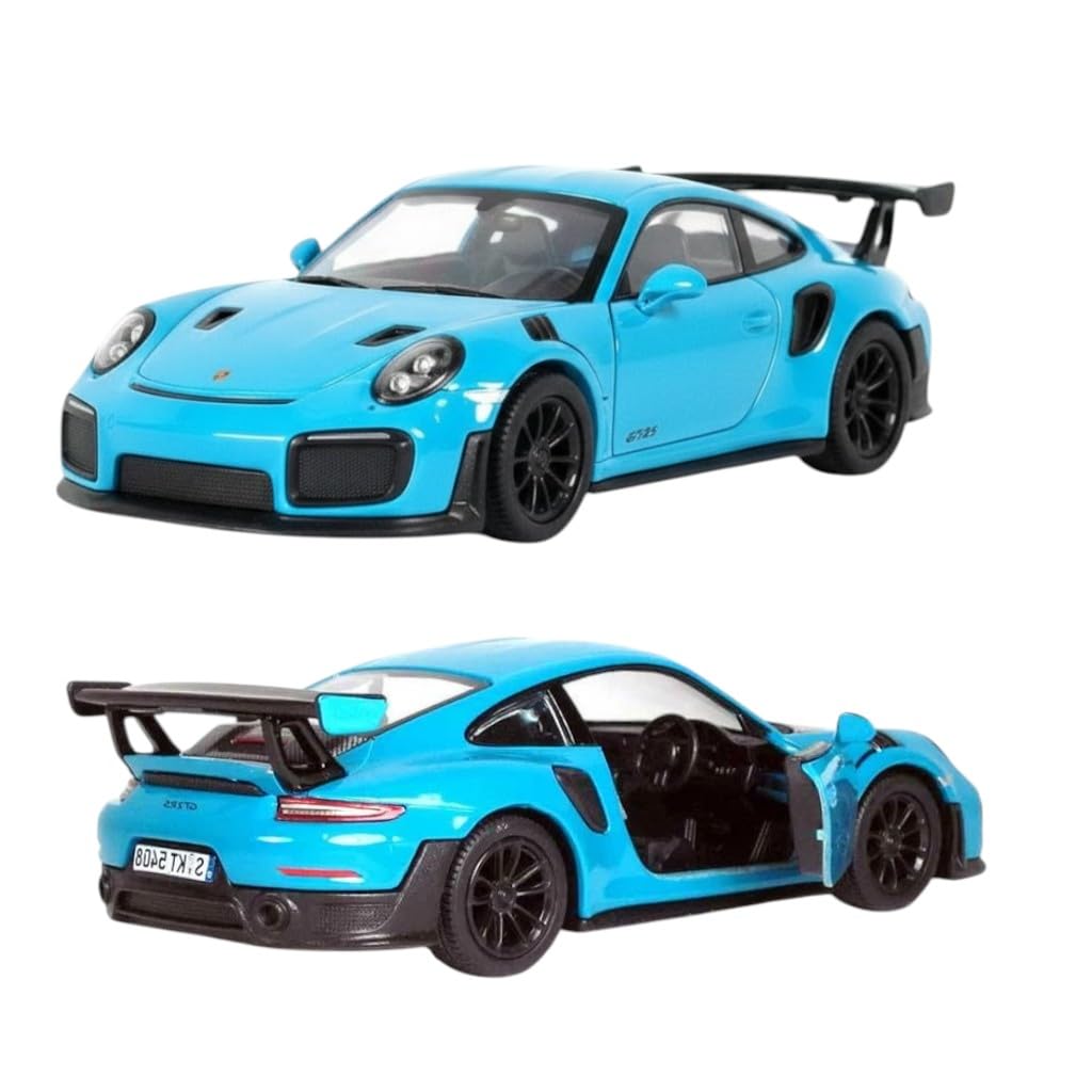 Die-Cast Super Sports Car Toy – Metal Model with Rear Wing