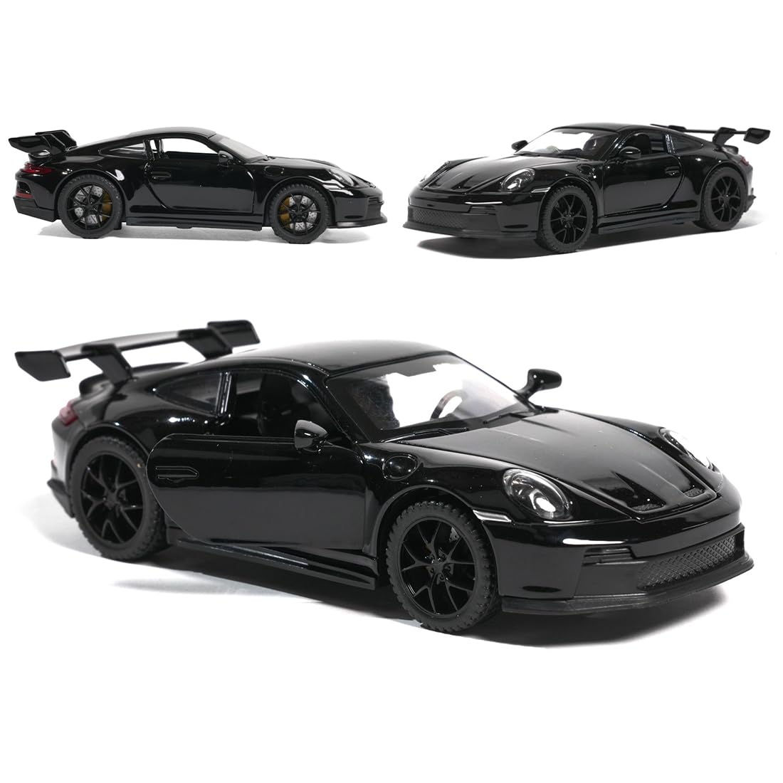 Die-Cast Super Sports Car Toy – Metal Model with Rear Spoiler