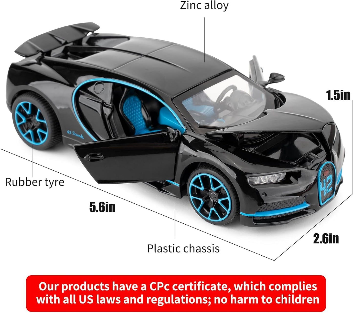 Luxury Die-Cast Hypercar Toy – Premium Metal Supercar Model